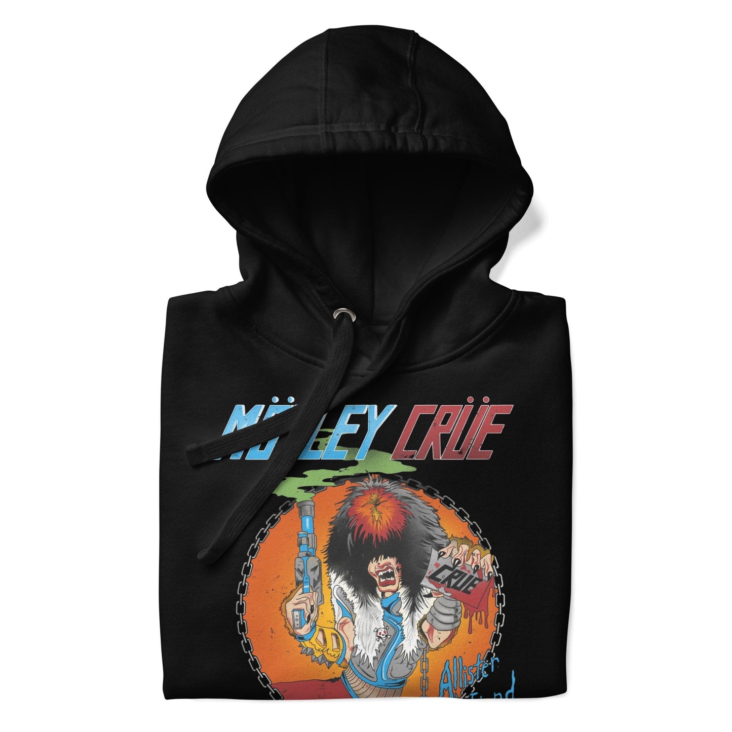 Motley Crue Smoking Allister Classic Mens Officially Licensed Hoodie Black