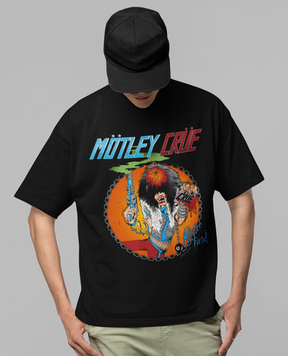 Motley Crue Smoking Allister Jumbo Print Mens T Shirt Black