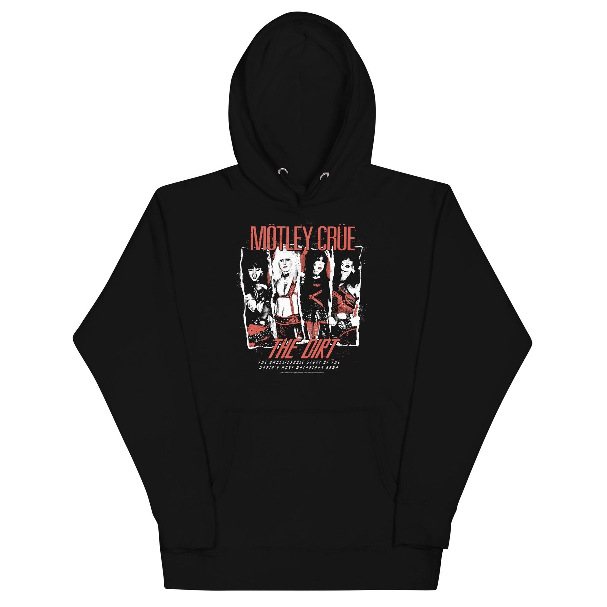 Motley Crue The Dirt Classic Mens Officially Licensed Hoodie Black