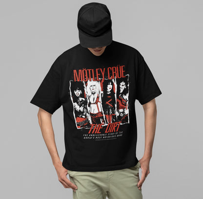 Motley Crue the Dirt Jumbo Print Mens T Shirt Black