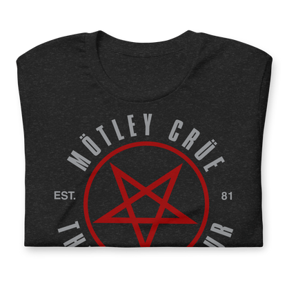 Motley Crue The World Tour Officially Licensed Mens T Shirt Black