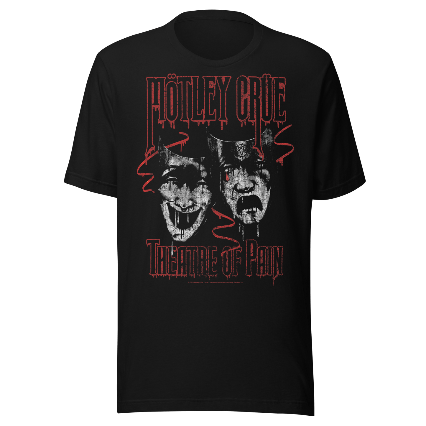 Motley Crue Theatre of Pain Jumbo Print Officially Licensed Mens T Shirt Black