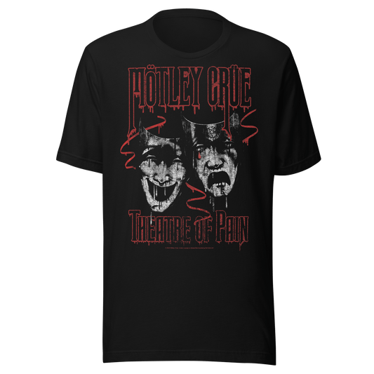 Motley Crue Theatre of Pain Jumbo Print Officially Licensed Mens T Shirt Black