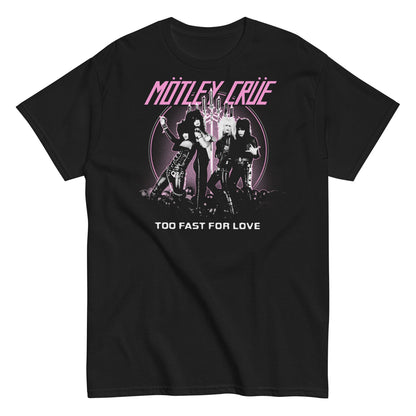 Motley Crue Too Fast for Love Officially Licensed Mens T Shirt Black