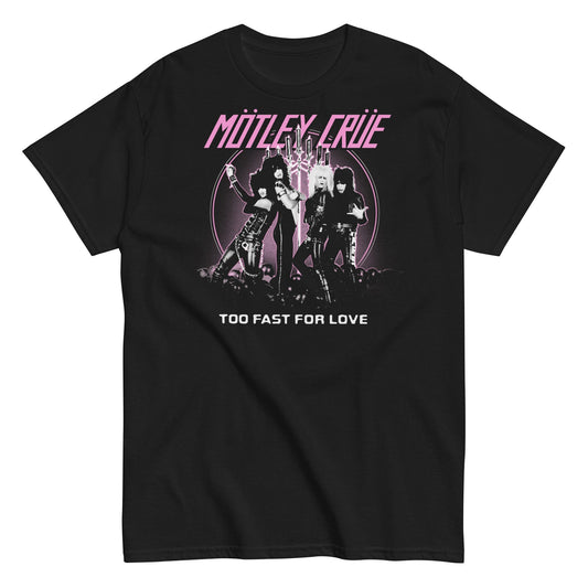 Motley Crue Too Fast for Love Mens T Shirt Black