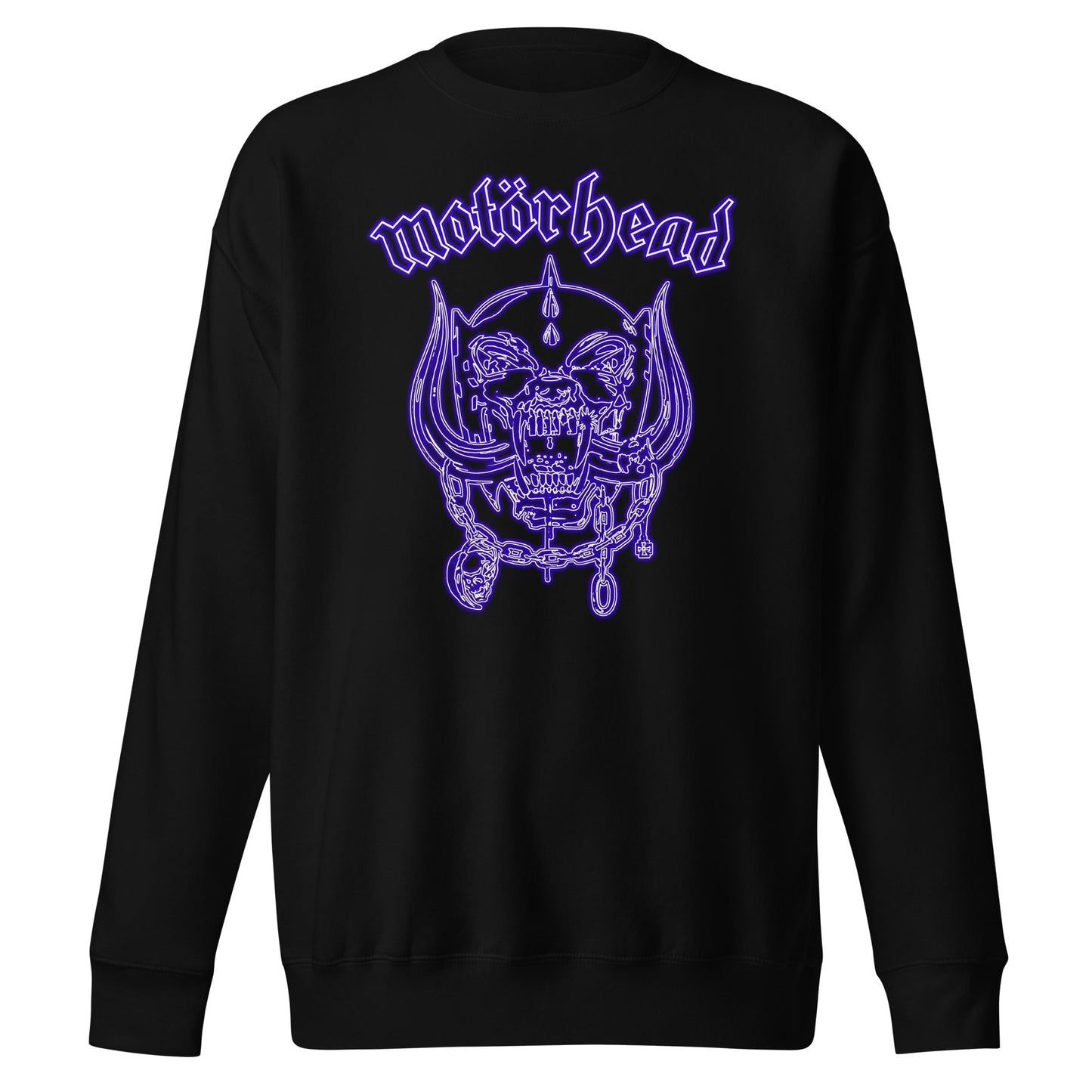 Motorhead Neon Blue Warpig Mens Sweatshirt Black