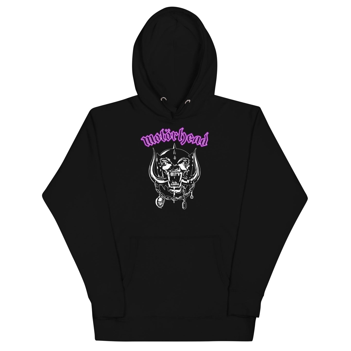 Motorhead Pink Logo Mens Hoodie Black