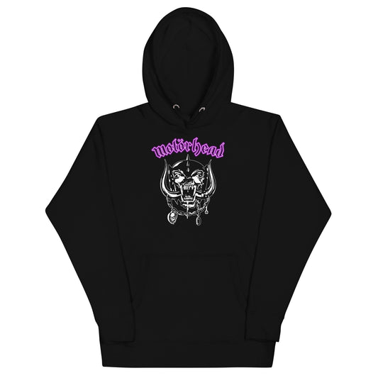 Motorhead Pink Logo Mens Hoodie Black