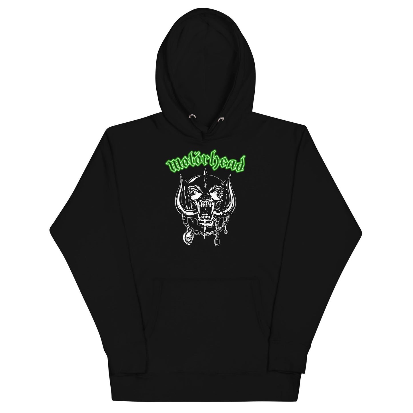 Motorhead Green Logo Mens Hoodie Black