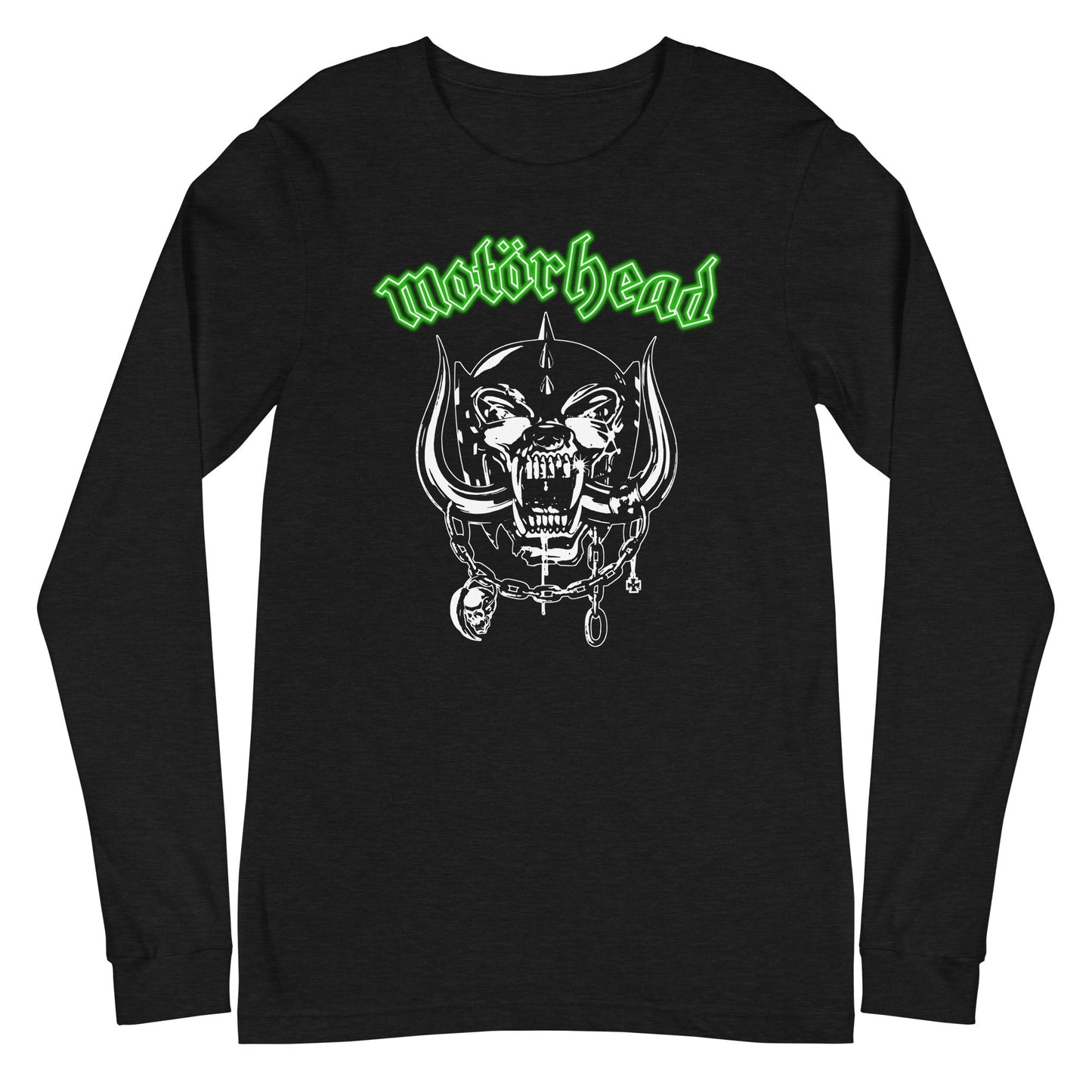 Motorhead Green Logo Mens Long Sleeve Shirt Black