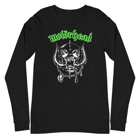 Motorhead Green Logo Mens Long Sleeve Shirt Black