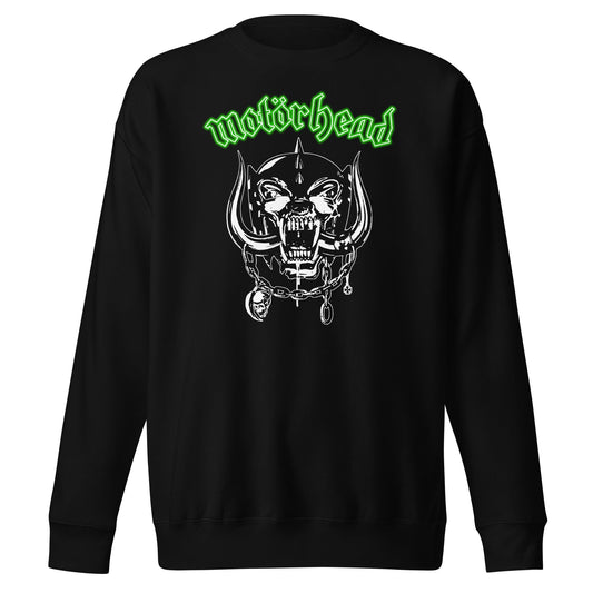 Motorhead Green Logo Mens Sweatshirt Black