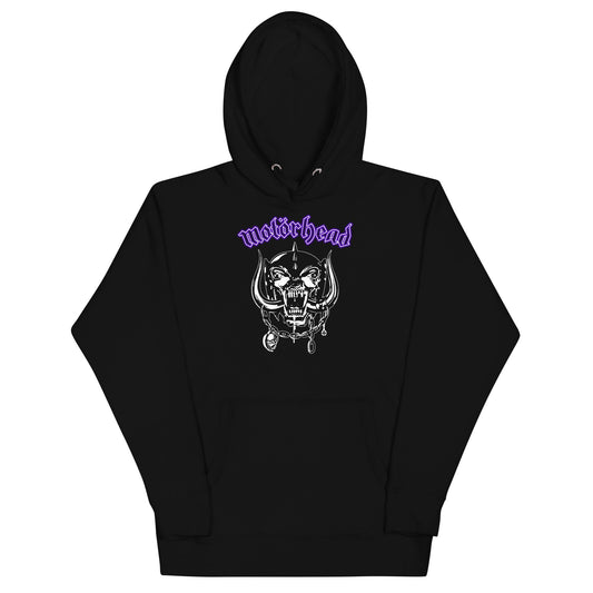 Motorhead Purple Logo Mens Hoodie Black