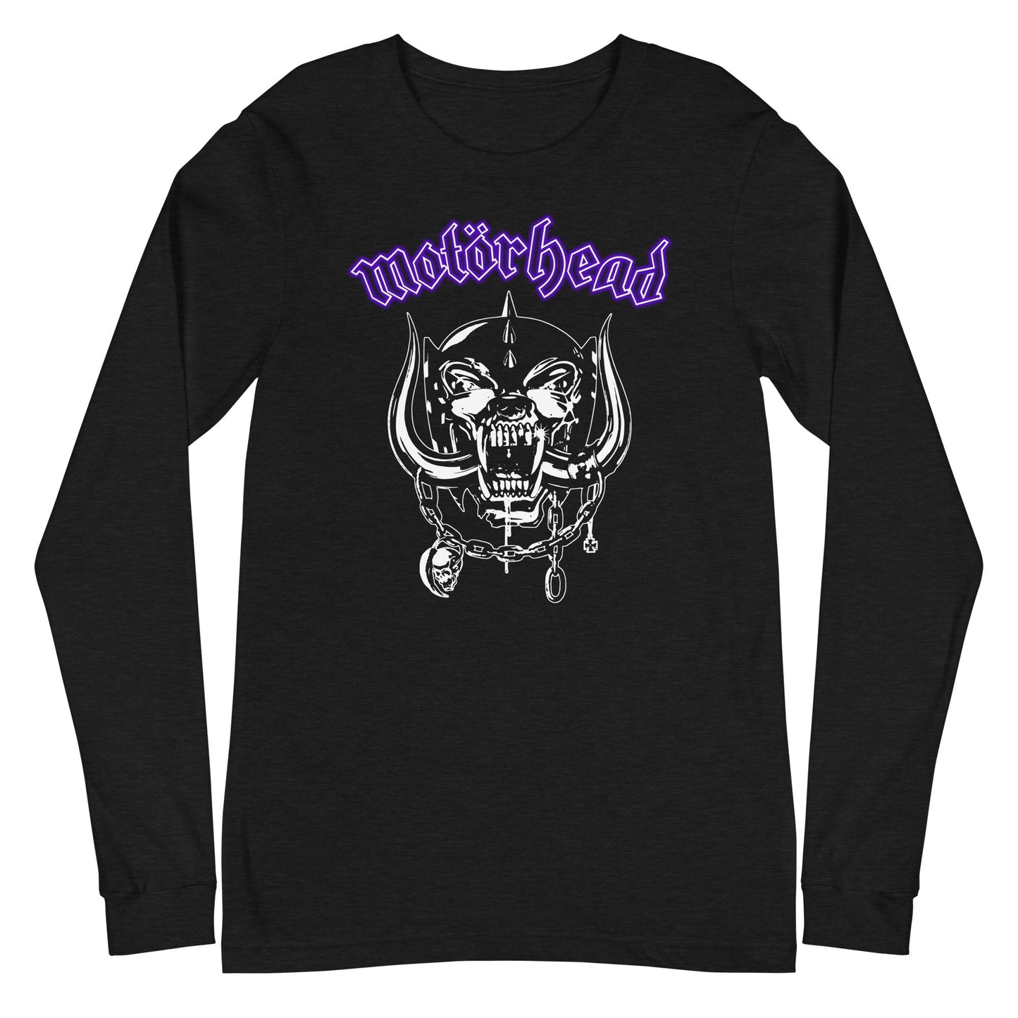 Motorhead Purple Logo Mens Long Sleeve Shirt Black