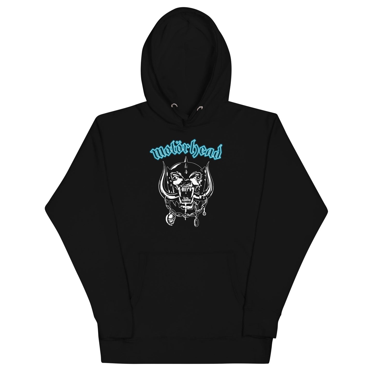 Motorhead Teal Logo Mens Hoodie Black