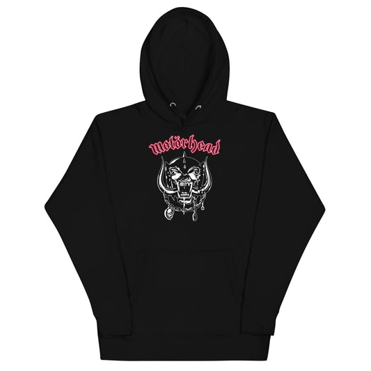 Motorhead Red Logo Mens Hoodie Black