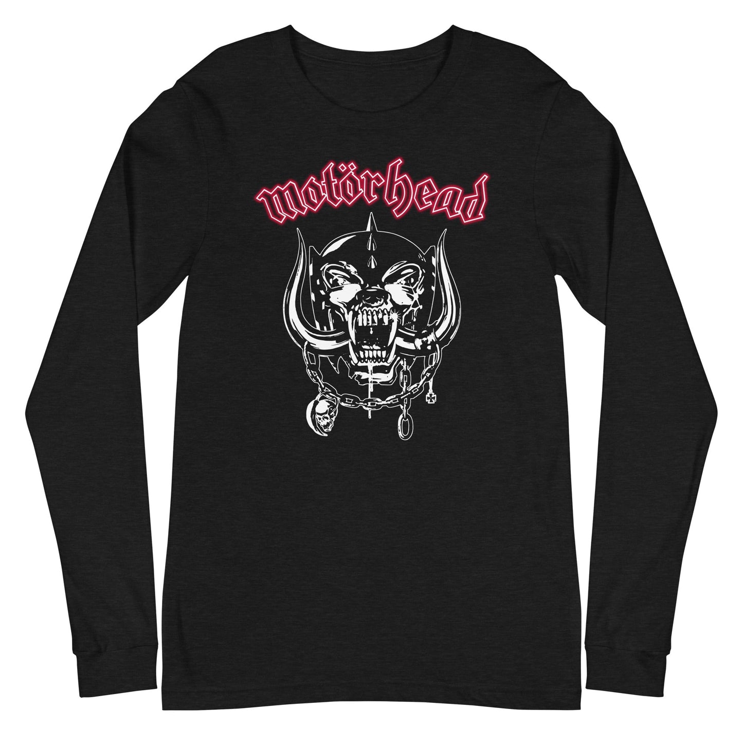 Motorhead Red Logo Mens Long Sleeve Shirt Black