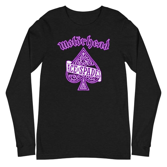 Motorhead Purple Ace Mens Long Sleeve Shirt Black