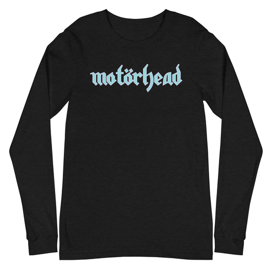 Motorhead Blue Logo Mens Long Sleeve Shirt Black