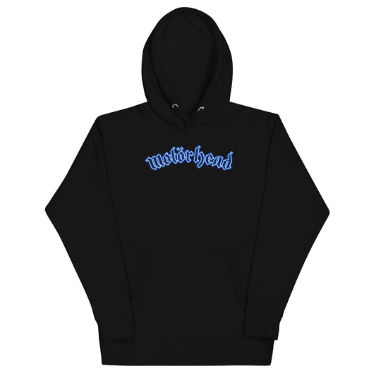 Motorhead Neon Blue Moon Mens Hoodie Black