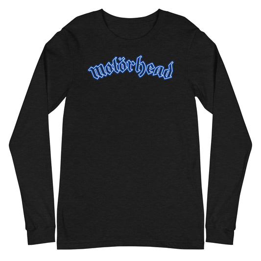 Motorhead Neon Blue Moon Mens Long Sleeve Shirt Black