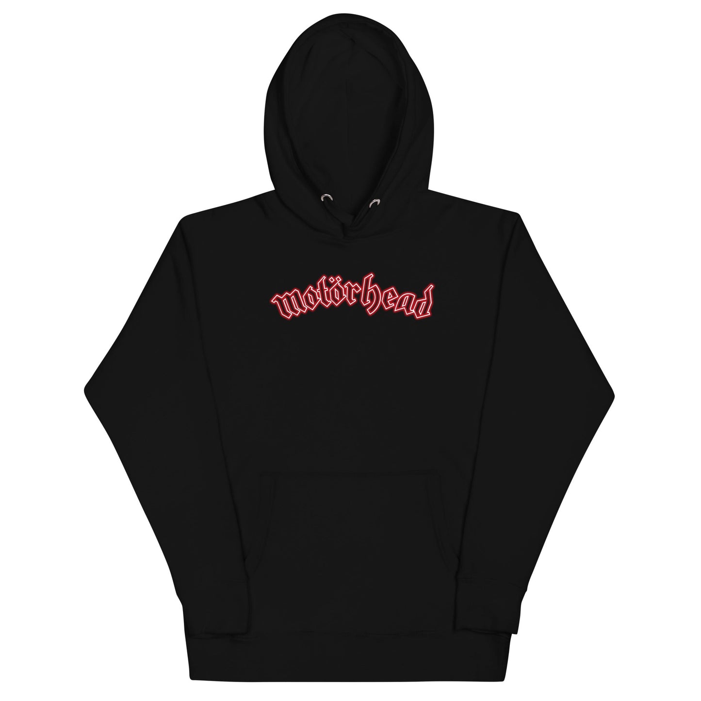 Motorhead Neon Red Ace Mens Hoodie Black