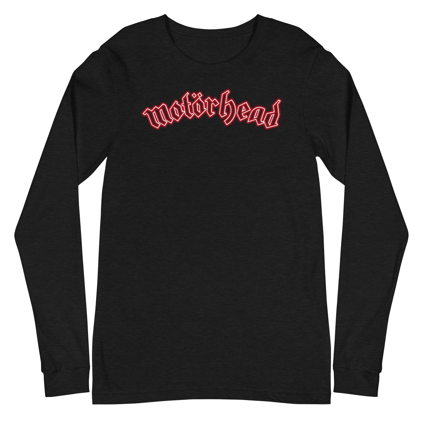 Motorhead Neon Red Ace Mens Long Sleeve Shirt Black