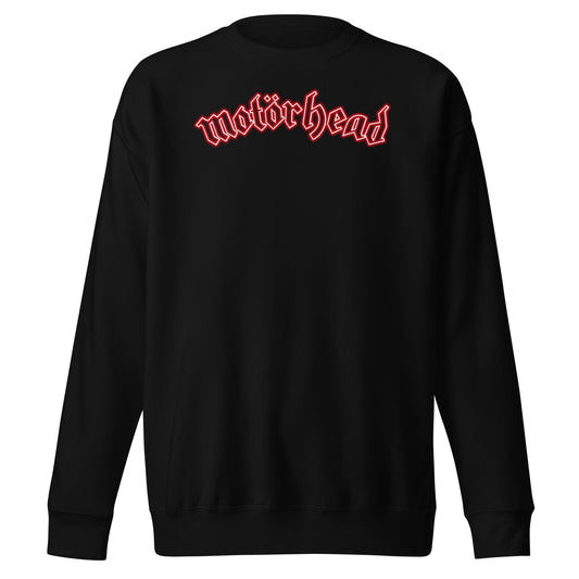 Motorhead Neon Red Ace Mens Sweatshirt Black