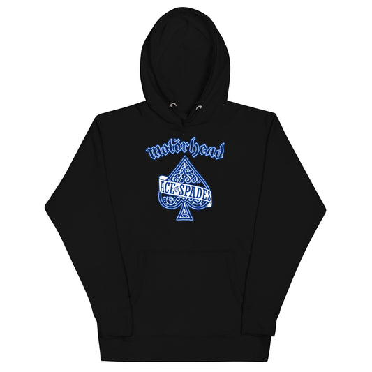 Motorhead Blue Ace Mens Hoodie Black