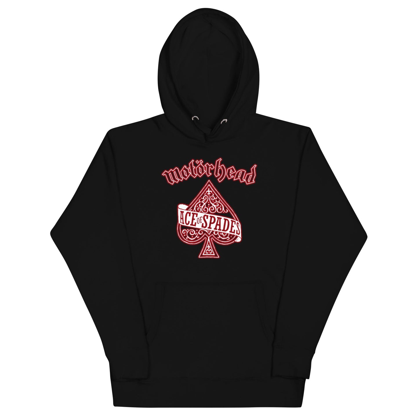 Motorhead Red Ace Mens Hoodie Black