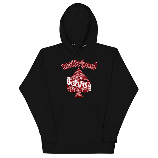 Motorhead Red Ace Mens Hoodie Black