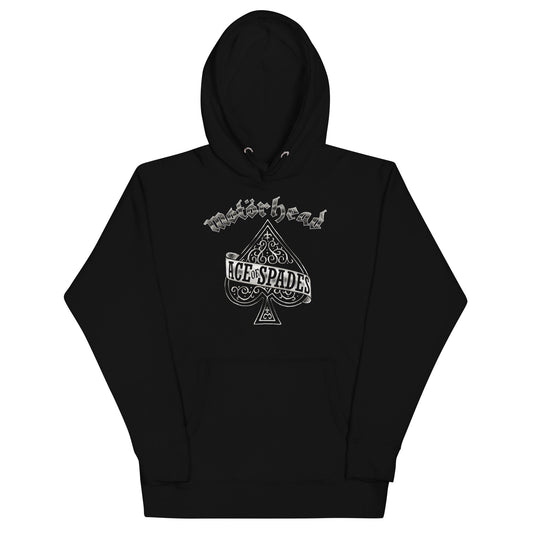 Motorhead Silver Ace Mens Hoodie Black