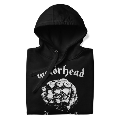 Motorhead Iron Fist Vintage Mens Officially Licensed Hoodie Black