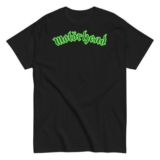 Motorhead Neon Green Moon Mens T Shirt Black