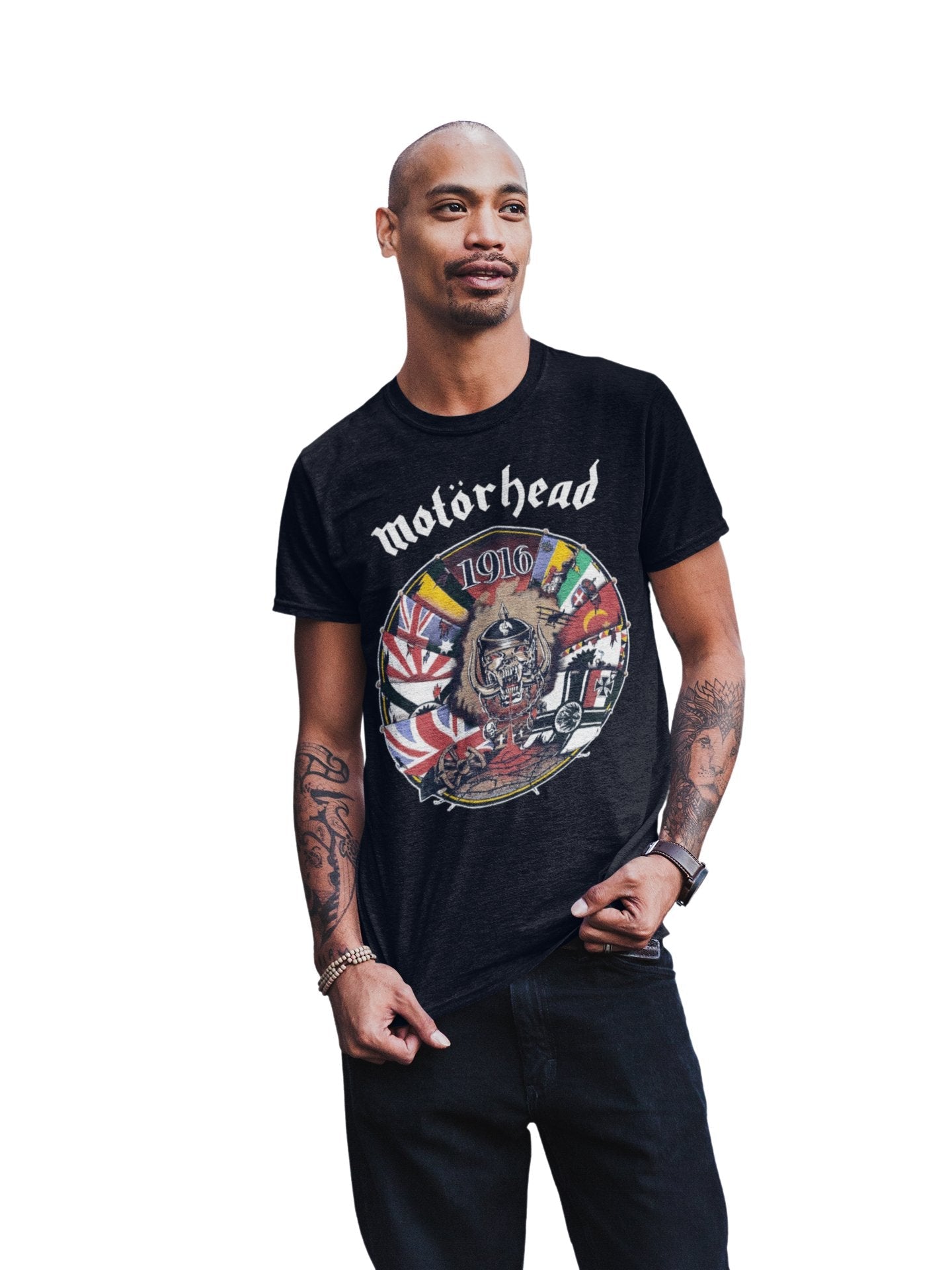 Motorhead Vintage 1916 Jumbo Print Officially Licensed Mens T Shirt Black