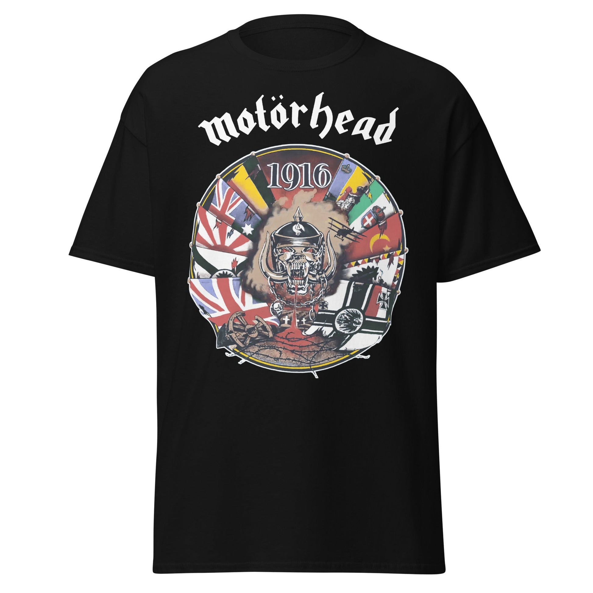 Motorhead Vintage 1916 Jumbo Print Officially Licensed Mens T Shirt Black