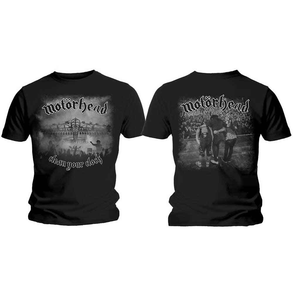 Mot??rhead Clean Your Clock B&W [T-Shirt] Officially Licensed