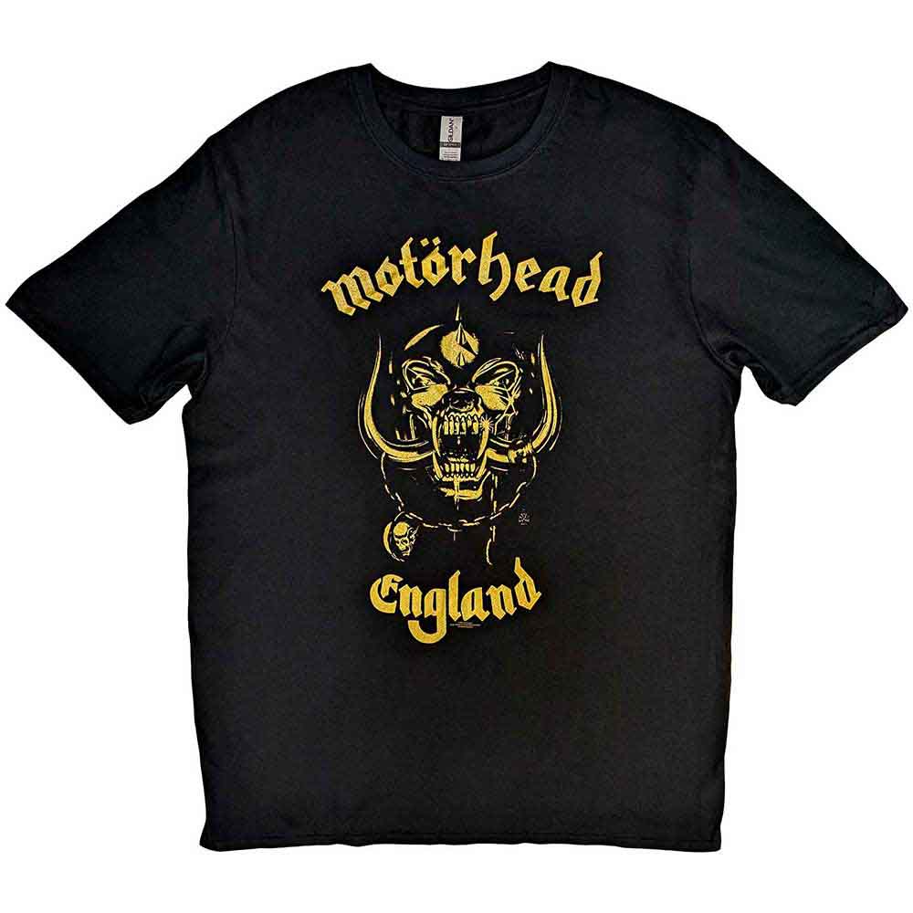 Motorhead England Classic Gold Mens T Shirt Officially Licensed