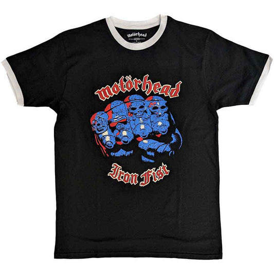 Motorhead Iron Fist Mens Ringer T Shirt Black