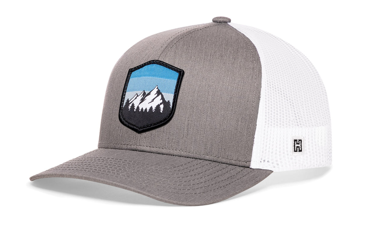 Mountains and Sky Trucker Hat  |  Black Outdoors Snapback