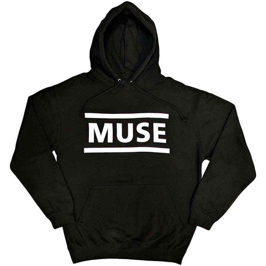 Muse White Logo Sweatshirt Hoodie Black