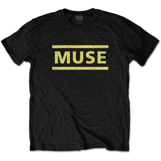 Muse Yellow Logo T Shirt Black Officially Licensed