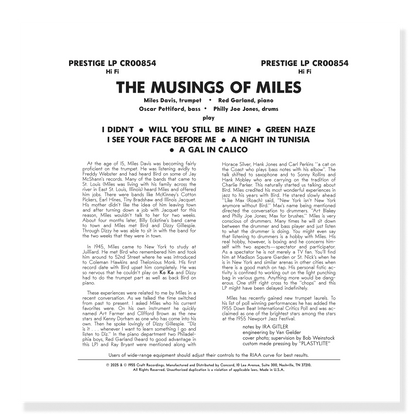 The Musings Of Miles (Original Jazz Classics Series)(180g LP) Vinyl Record