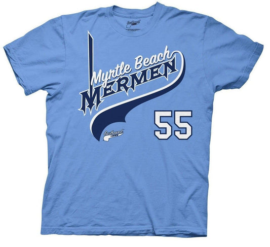 Myrtle Beach Mermen Logo 55 Kenny Powers Mens T Shirt Blue