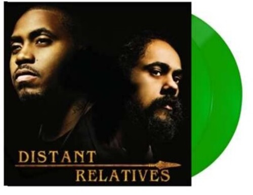 Nas & Damian Marley  Distant Relatives Colored Vinyl Green Gatefold LP Jacket 2 Lp's Vinyl Record