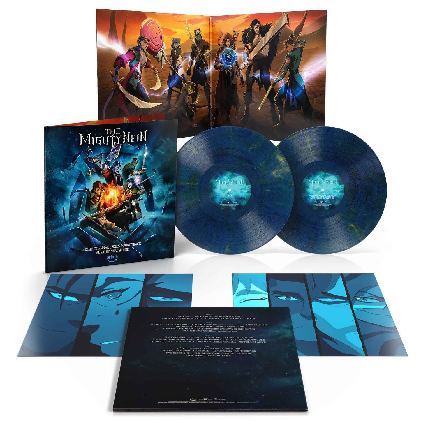 Neal Acree - The Mighty Nein (Prime Original Series Soundtrack) [Gold & Cobalt Vinyl] [2LP] [Vinyl] Vinyl Record