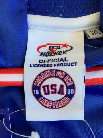 USA Hockey Adult Miracle on Ice 1980 Team Jersey White 1/4 Zip Pullover Shirt