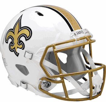 New Orleans Saints Full Size Speed Replica Football Helmet 2025 Alternate On-Field - NFL