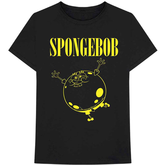 SpongeBob Inflated Sponge T Shirt Black Officially Licensed