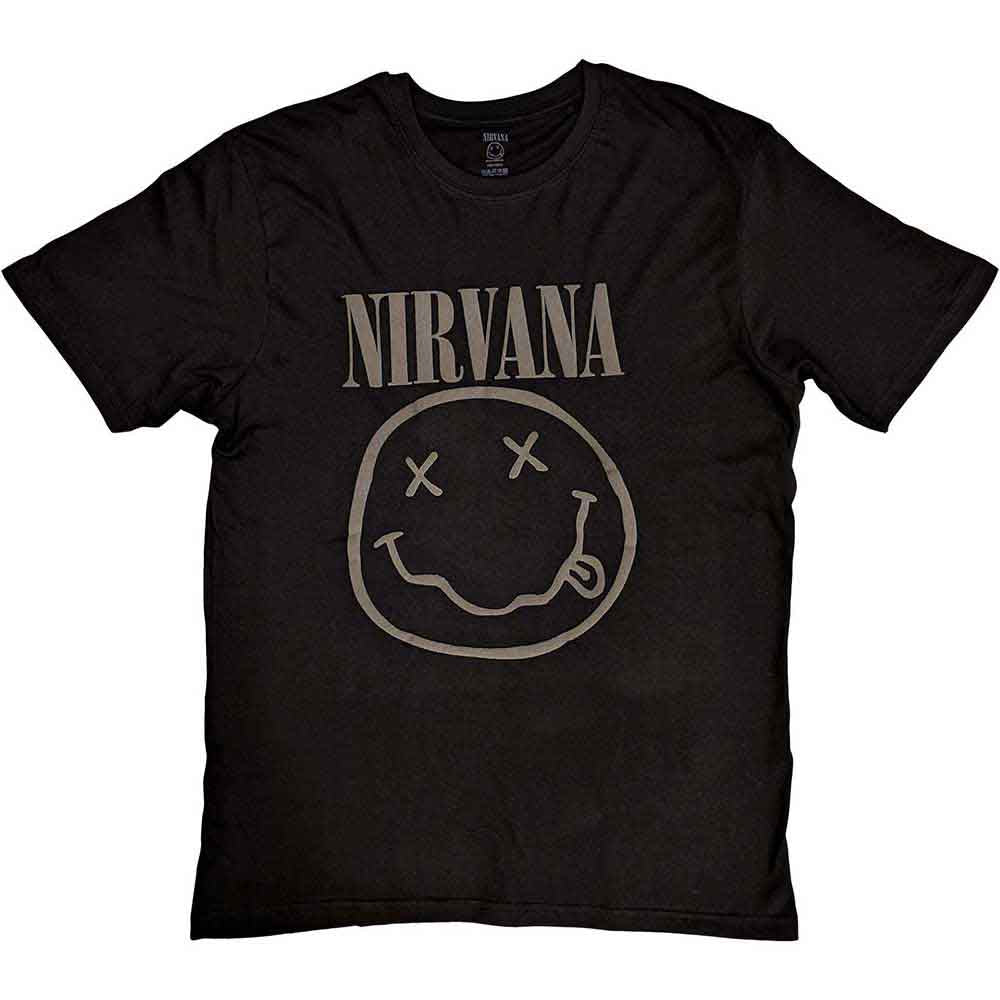 Nirvana Black Happy Face [T-Shirt]